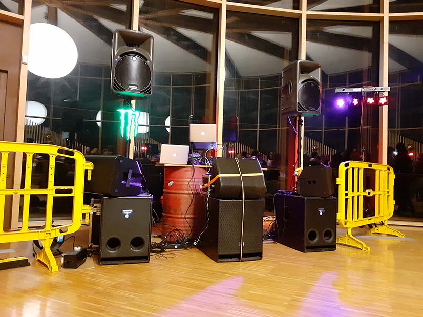 Impianto audio per DJ